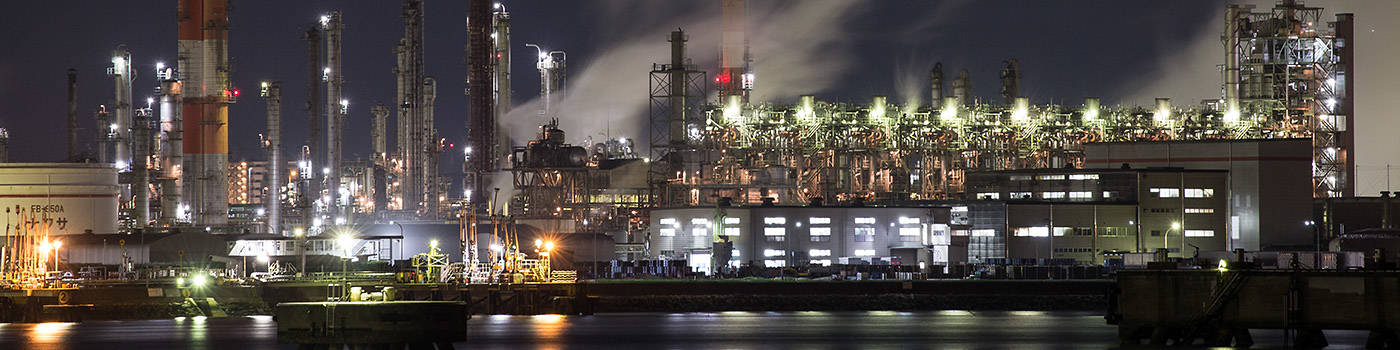 大阪府／堺泉北臨海工業地帯の工場夜景
