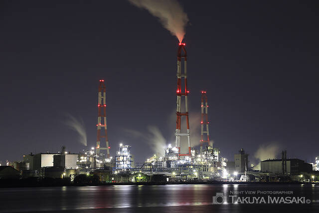 三菱化学の工場夜景の画像