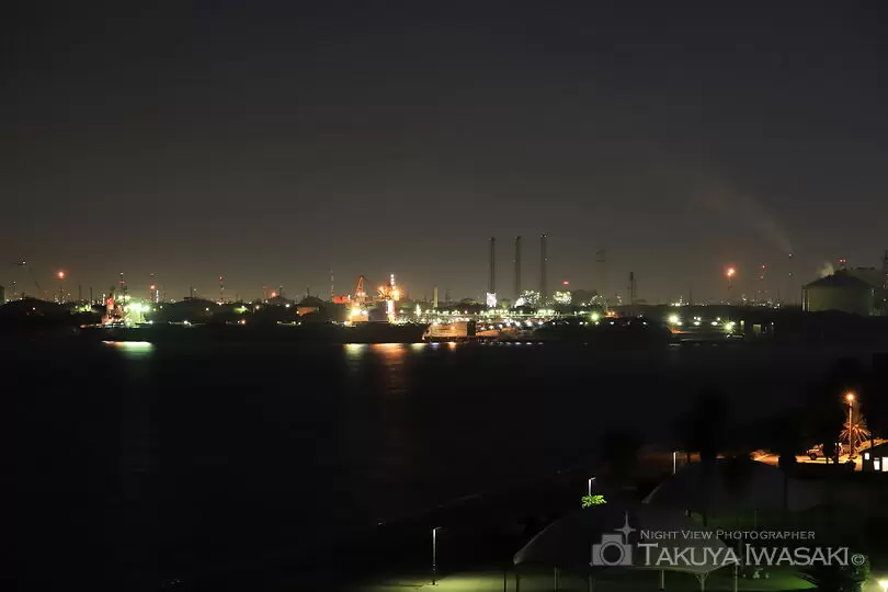袖ヶ浦海浜公園の工場夜景スポット写真（2）