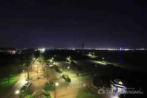袖ヶ浦海浜公園の工場夜景スポット写真（4）class=