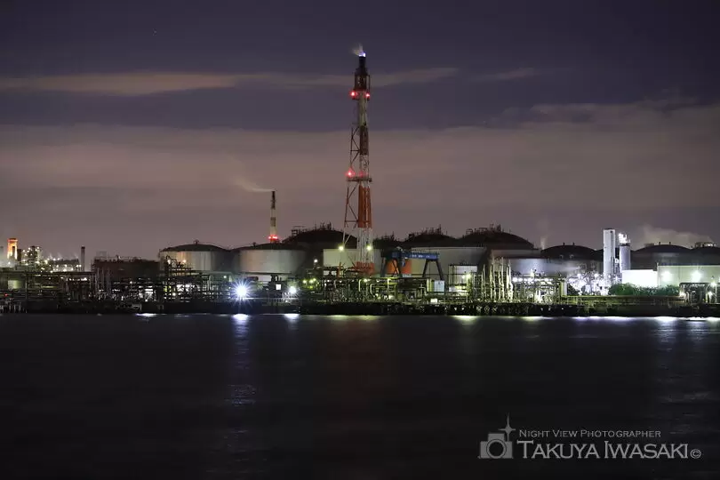 東扇島東公園の工場夜景スポット写真（3）