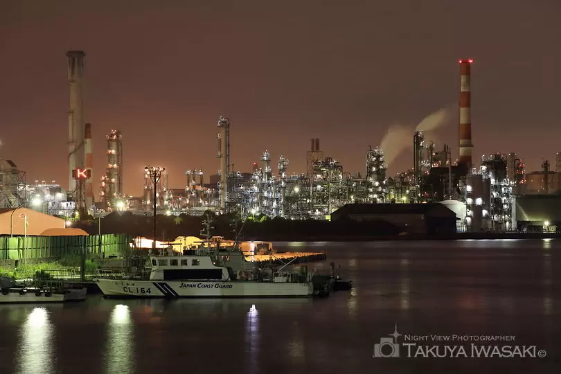 千鳥橋の工場夜景スポット写真（1）