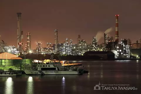 千鳥橋の工場夜景スポット写真（1）class=