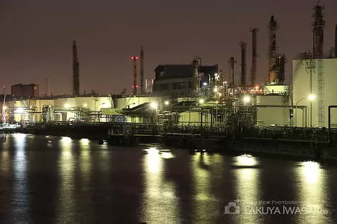 千鳥橋の工場夜景スポット写真（3）class=