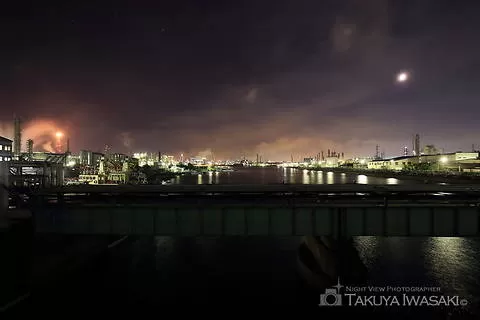 千鳥橋の工場夜景スポット写真（5）class=