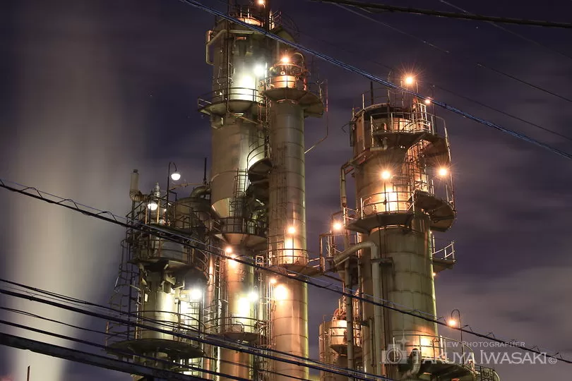 浮島町 貨物ヤード前の工場夜景スポット写真（3）