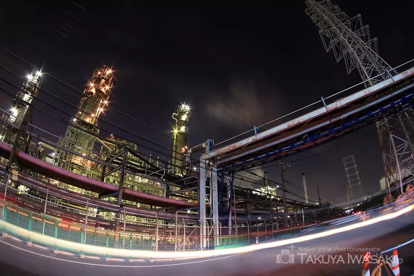 浮島町 貨物ヤード前の工場夜景スポット写真（4）