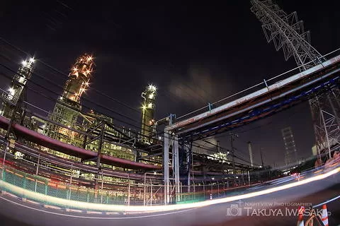 浮島町 貨物ヤード前の工場夜景スポット写真（4）class=