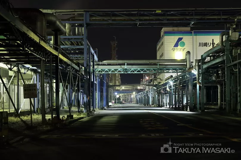 浮島町 貨物ヤード前の工場夜景スポット写真（5）