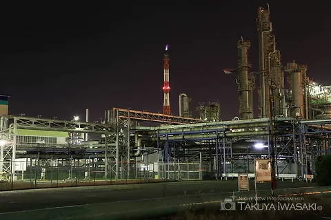 浮島町 貨物ヤード前の工場夜景スポット写真（6）class=