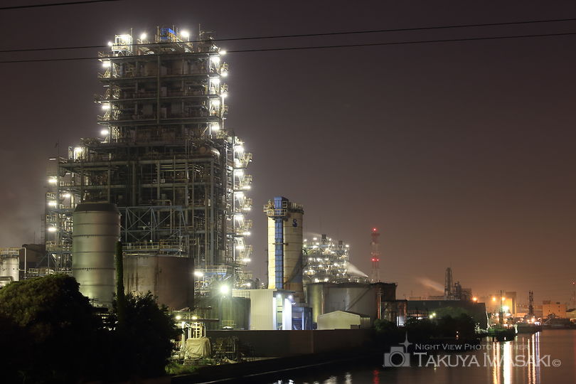 扇橋の工場夜景スポット写真（3）