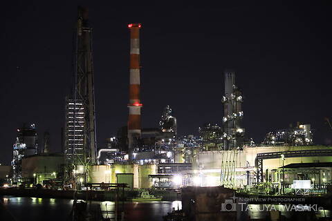 水江運河前の工場夜景スポット写真（1）class=