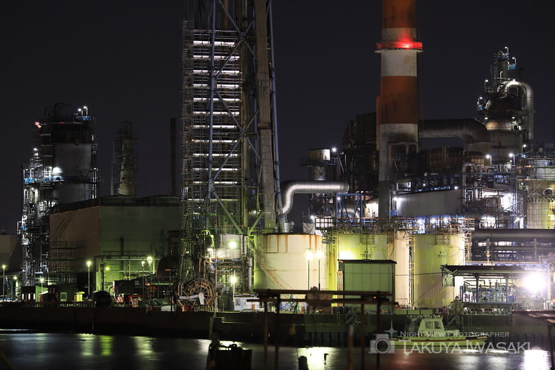 水江運河前の工場夜景スポット写真（2）
