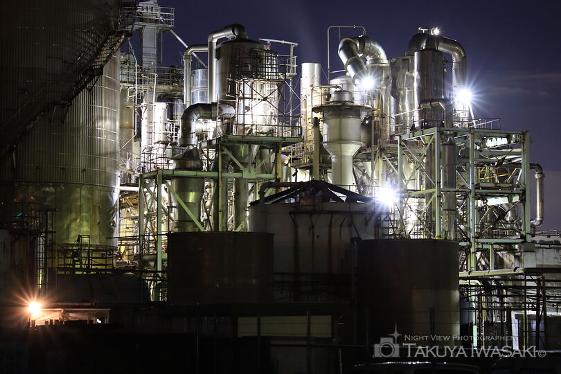 水江運河前の工場夜景スポット写真（5）