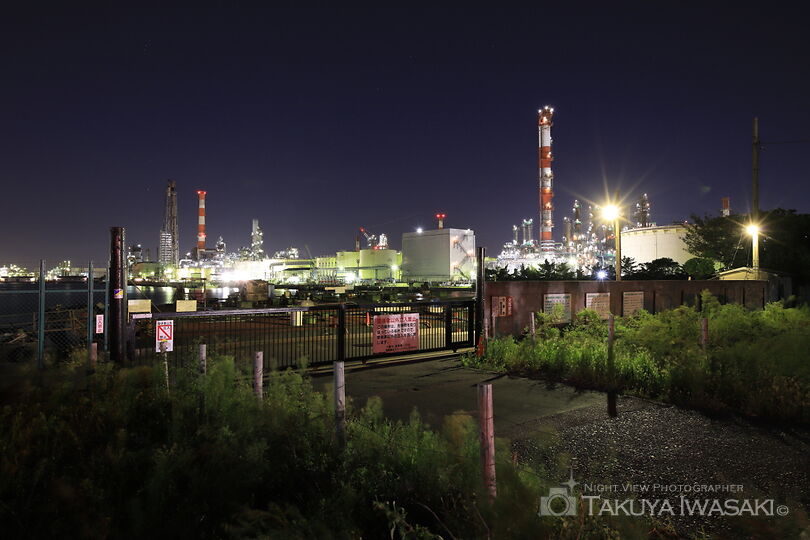 水江運河前の工場夜景スポット写真（6）