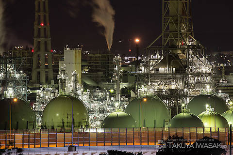 本牧山頂公園 本牧荒井西口の工場夜景