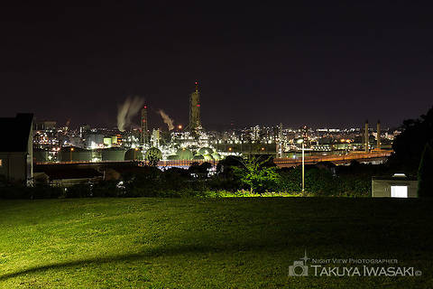 本牧山頂公園 本牧荒井西口の工場夜景スポット写真（4）class=