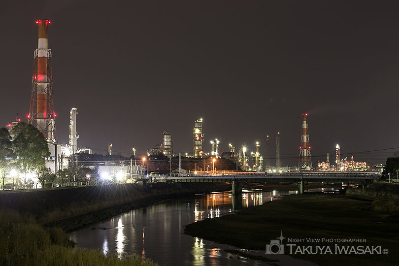 老松橋の工場夜景スポット写真（1）