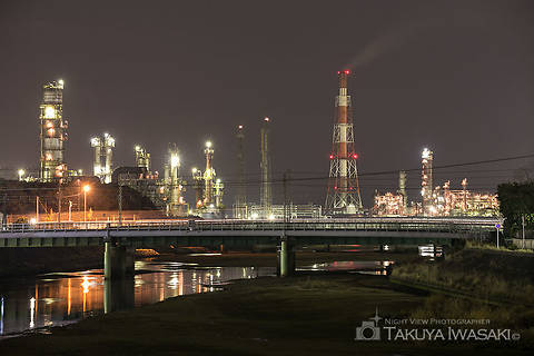 老松橋の工場夜景スポット写真（2）class=