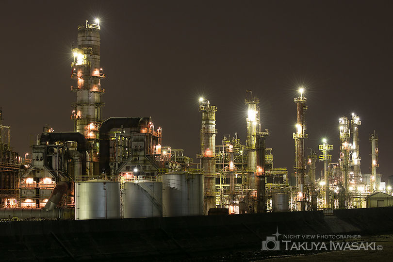 大正橋の工場夜景スポット写真（2）