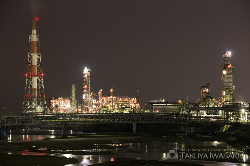 大正橋の工場夜景スポット写真（4）