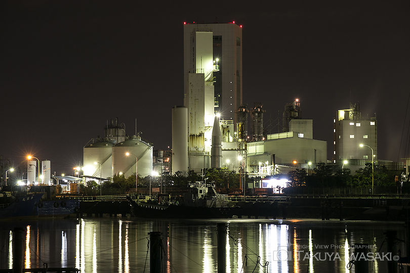 霞ヶ浦緑地の工場夜景スポット写真（4）