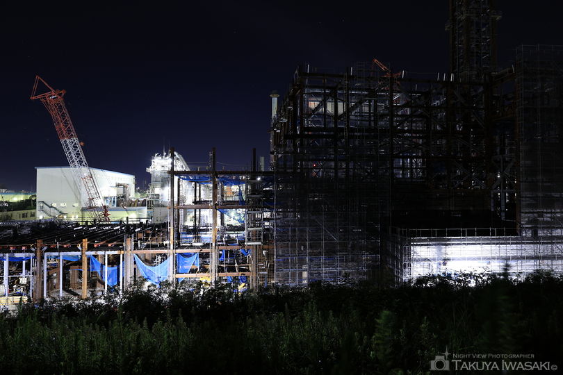 砂山都市緑地の工場夜景スポット写真（1）