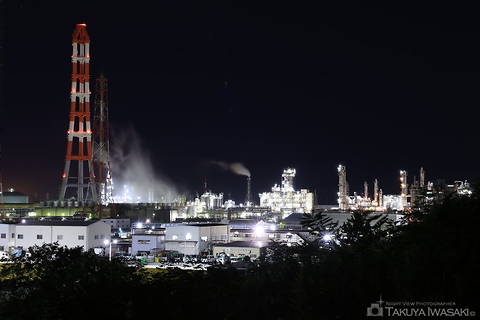 砂山都市緑地の工場夜景スポット写真（3）class=