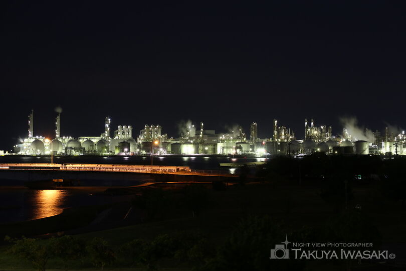 網干なぎさ公園の工場夜景スポット写真（3）