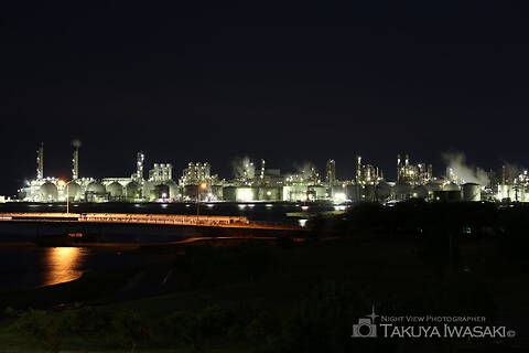 網干なぎさ公園の工場夜景スポット写真（3）class=