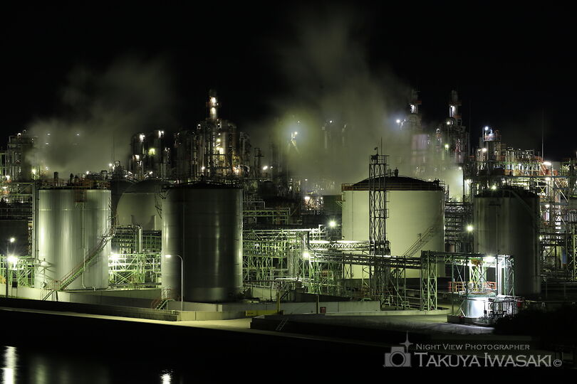 網干臨海大橋の工場夜景スポット写真（3）