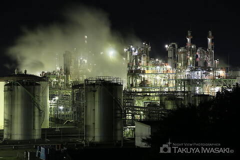 網干臨海大橋の工場夜景スポット写真（4）class=