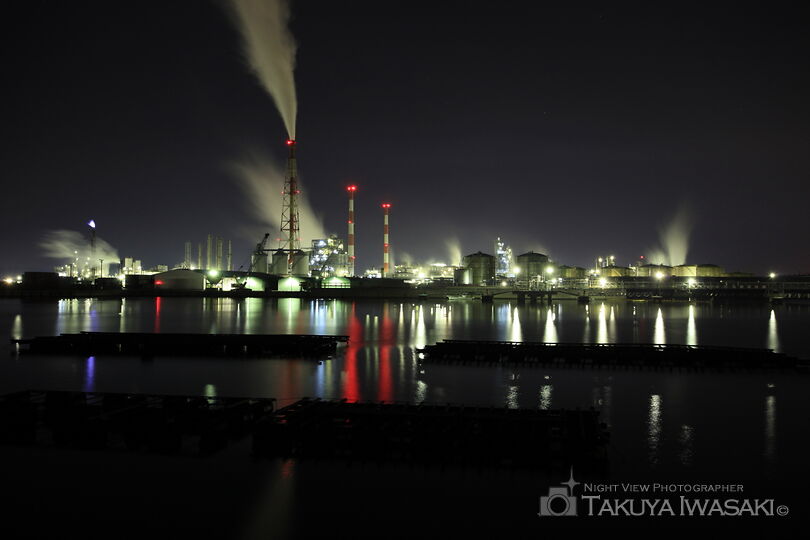網干浜の工場夜景スポット写真（2）