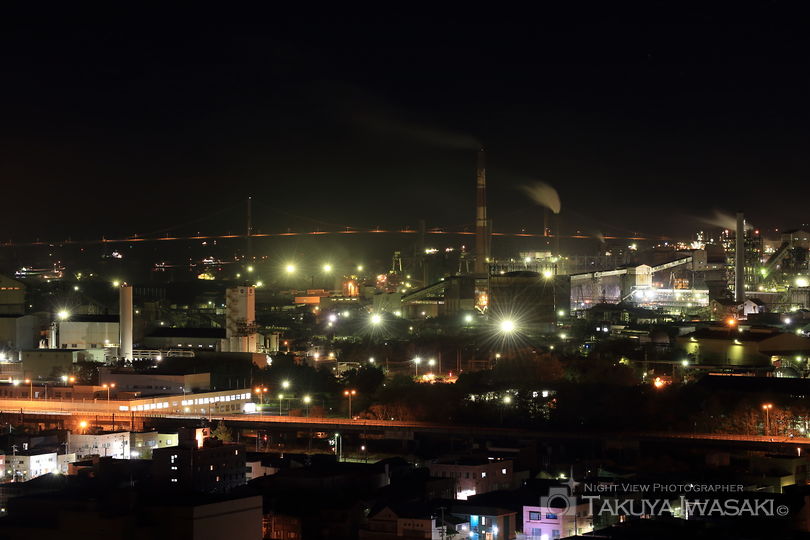 潮見公園展望台の工場夜景スポット写真（3）