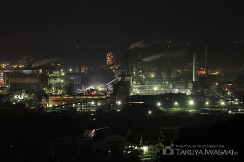 大沢町・室蘭観光道路の工場夜景スポット写真（1）class=