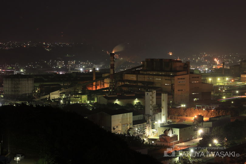 大沢町・室蘭観光道路の工場夜景スポット写真（2）