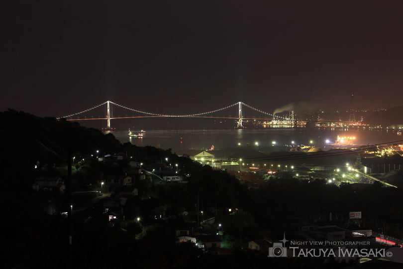 大沢町・室蘭観光道路の工場夜景スポット写真（3）