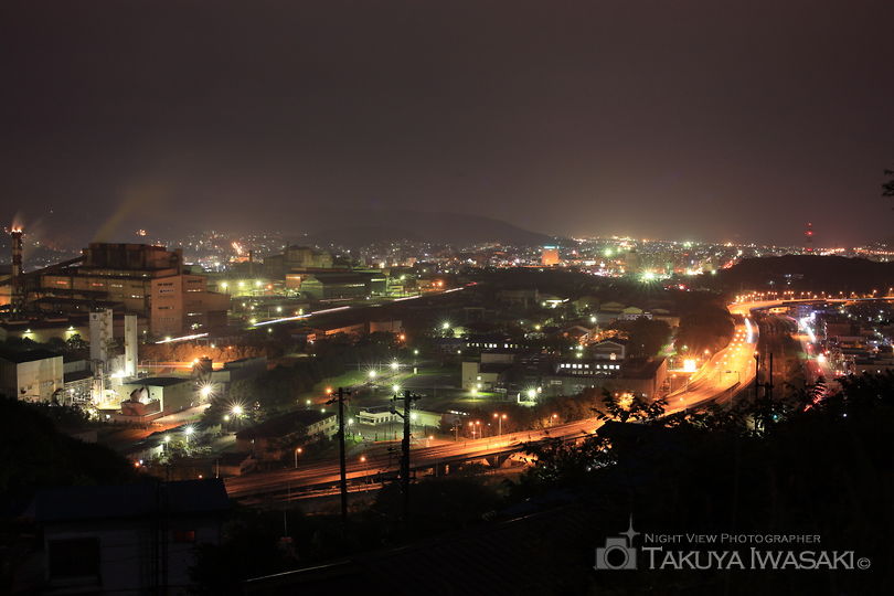大沢町・室蘭観光道路の工場夜景スポット写真（4）