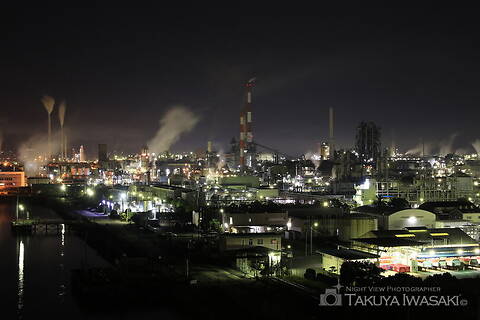 周南大橋の工場夜景スポット写真（1）class=