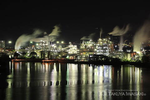 周南大橋の工場夜景スポット写真（2）class=