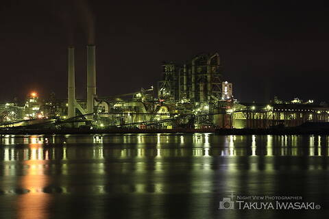晴海親水公園の工場夜景スポット写真（2）class=