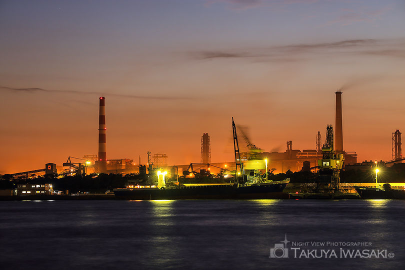 東扇島西公園の工場夜景スポット写真（2）