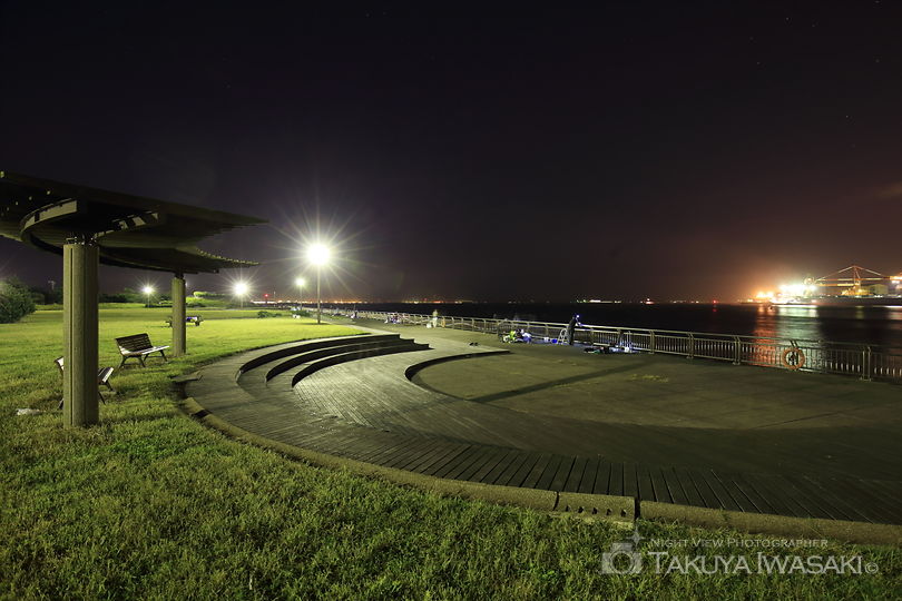 東扇島西公園の工場夜景スポット写真（4）