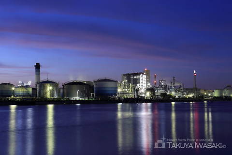 千鳥運河前の工場夜景スポット写真（3）class=