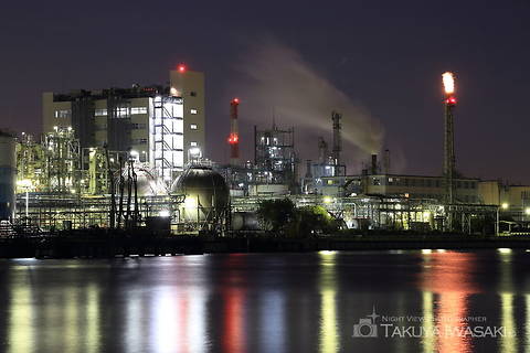 千鳥運河前の工場夜景スポット写真（4）class=