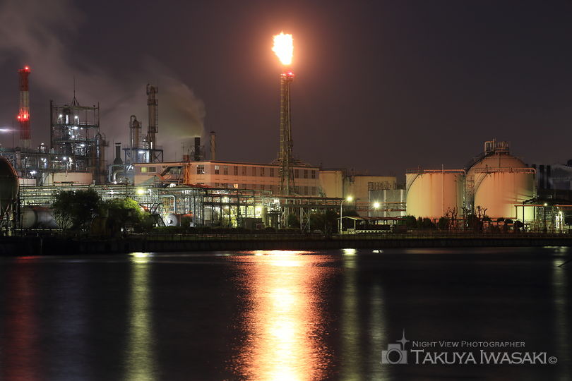 千鳥運河前の工場夜景スポット写真（5）