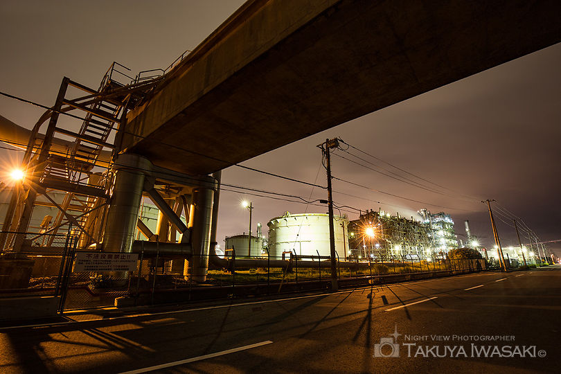 浮島町 JXTGエネルギー前の工場夜景スポット写真（5）