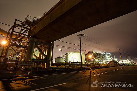 浮島町 JXTGエネルギー前の工場夜景スポット写真（5）class=
