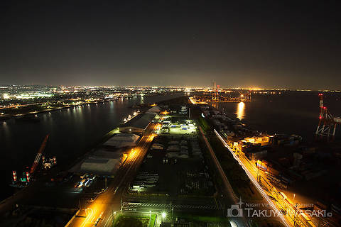 四日市港ポートビルの工場夜景スポット写真（6）class=