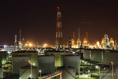 本牧臨海公園の工場夜景スポット写真（4）class=